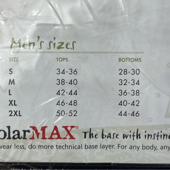 Polar Max Technical BASE LAYER Pants size Large New with package - Picture 7 of 7